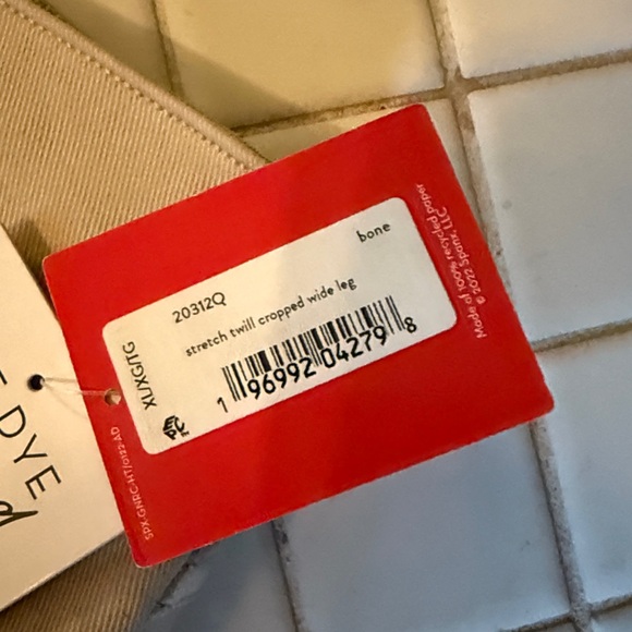 SPANX Strwrch Twill cropped wide leg pants in bone. NWT. Retail 128 - Picture 5 of 8